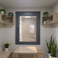 Ventanas Abatibles Tradicionales de Aluminio con Malla de Acero Inoxidable, Fáciles de Operar, para Exteriores, Baños, Entradas y Balcones