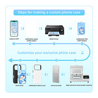 Presse à Chaud 3D Professionnelle sous Vide pour Coques de Téléphone Personnalisées, Appareil d'Impression par Sublimation avec Gabarits Universels pour iPhone Pro