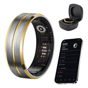 2025 nuovo anello intelligente da uomo di tendenza per il Fitness Tracker sottile in acciaio al tungsteno 5ATM anello per la salute per il controllo delle App gesto intelligente - Product Image 1