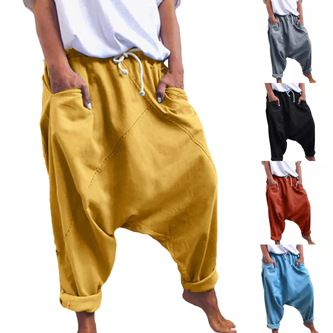2023 Autumn New Casual Elastic Hanging Crotch Hip Hop Trousers Fashion Lace Up Women's Harem Pants