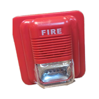 Alarme incendie DC12V/24V son et lumière d'urgence sirène piézo stroboscopique alarme incendie Flash lumière LED lampe au xénon