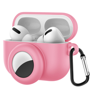 Étui de protection en Silicone souple 2 en 1 pour <span class=keywords><strong>AirPods</strong></span> <span class=keywords><strong>Pro</strong></span> Air Tag Holder Combo, anti-rayures, Anti-chute, Anti-perte, Offre Spéciale - Product Image 1