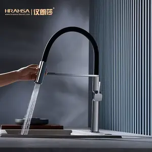 Modern Kitchen Fitting Furniture Desk Mounted Style Adjustable Pull Down Kitchen Faucet