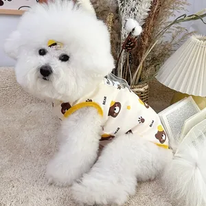 Gilet pour chien imprimé ours, T-shirt fin et respirant pour chiot, Pull pour chat, Sweat-shirt pour animaux de compagnie, Costumes pour Chihuahua, Vêtements pour chien d'été - Product Image 4