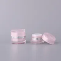 Оптовая продажа, пустой акриловый светло-розовый контейнер 30 г 50 г, роскошная Косметическая банка для крема для глаз
