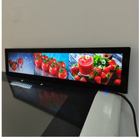 Ecran de barre LCD ultra large 24 pouces 28 pouces 35 pouces 43 pouces Lecteur publicitaire Moniteur d'annonces vidéo Affichage numérique LCD extensible sur étagère