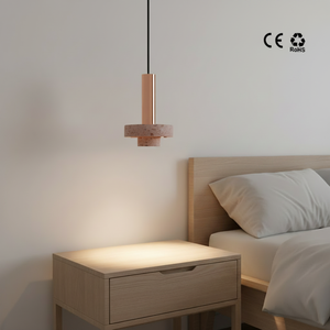 Lampadario a sospensione in terrazzo di travertino nordico, lampada a tubo lineare minimalista in marmo di alta qualità per sala da pranzo e decorazione domestica - Product Image 4