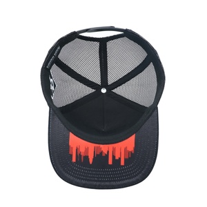 Casquette de camionneur noire de haute qualité à 5 panneaux, logo brodé 3D, coton et polyester, design sportif élégant, pour adultes - Product Image 4