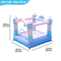Château gonflable en tissu Oxford avec toboggan et piscine à balles pour usage familial en jardin, prix de gros pour importateurs et commandes en gros