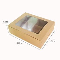 Usine 5 étoiles Emballage alimentaire imprimé personnalisé personnalisé personnalisé 2 6 12 24 Boîte à cupcakes brun blanc avec séparateur de support Boîtes à gâteaux