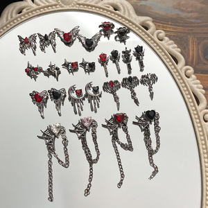 Neue Ins Hot Trendy Nail Art Schmuck Punk-Stil dunkle Farbe Herz Schmetterling 3d Nail Art Charms - Product Image 5