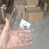 Bol en verre oblique épaissi créatif haute transparence micro-paysage décoration vase en verre de table