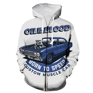 Cartone animato Vintage Car <span class=keywords><strong>felpa</strong></span> con cappuccio da uomo top Teens felpe con stampa 3D Unisex Harajuku Hip Hop con cappuccio giacche Streetwear - Product Image 3