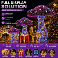 Lumière LED géante en forme de champignon pour décoration extérieure commerciale, exposition de jardin, festival, attraction photo, éclairage paysager