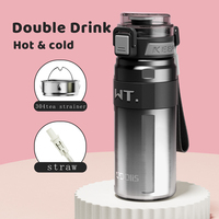 Vente en gros Garder l'eau froide et chaude pour le camping, le thé, le sport, thermos, bouteille d'eau sous vide en acier inoxydable avec couvercle