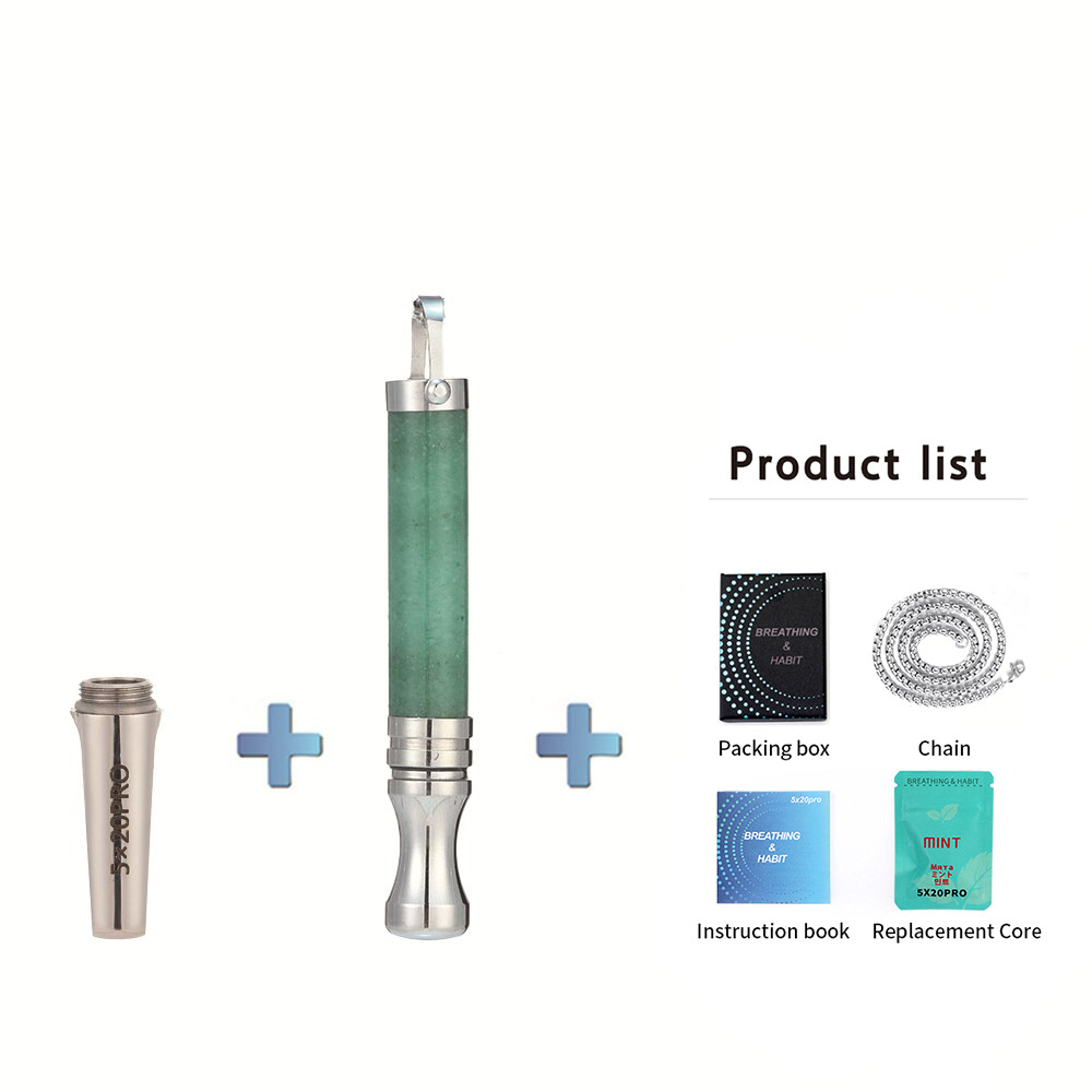 Boccaglio piatto in cristallo verde + respiratore con boccaglio rotondo