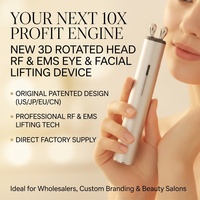 Appareil de massage esthétique pour le visage, raffermissant la peau à domicile, avec lumière LED 3D et rouleau, pour le lifting du visage et des yeux