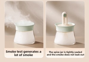 玻璃盐罐香料收纳盒厨房家用分格密封瓶罐糖罐调味罐套装 - Product Image 4