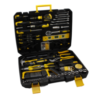 Kit d'outils de réparation domestique 168 pièces : Jeu de clés à douille, tournevis de précision, ruban à mesurer, pince multiprise