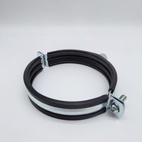 Support de tuyau galvanisé robuste avec isolation en caoutchouc EPDM, collier de serrage amortissant les chocs pour plomberie et conduites CVC
