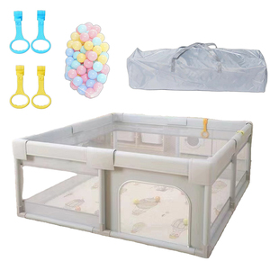 Kapalı çocuk oyunları için katlanabilir güvenlik çiti çocuklar için büyük Playard katlanabilir bebek oyun parkı ile kapısı - Product Image 1
