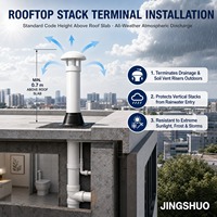 Capot de ventilation de toit en PVC-U résistant aux intempéries Dn75 Dn110 Dn160 mm, capot de ventilation à persiennes pour cheminée de drainage de bâtiment