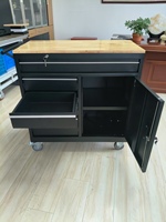 Chariot de rangement multifonctionnel avec tiroirs verrouillables à 5 clés, surface de table élégante pour ateliers de réparation automobile, personnalisation OEM