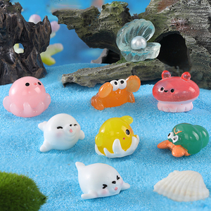 Miniaturas de Animales Marinos de Resina, Figuras de Cangrejo, Pulpo, Delfín y Pez, Adornos para Decoración de Paisajes, Accesorios para Manualidades - Product Image 3