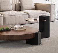 Table Basse Moderne de Luxe, Design Unique, Ronde et Portable, avec Hauteur Réglable et Rangement, pour Salon et Mobilier de Maison
