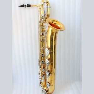 <span class=keywords><strong>Saxophone</strong></span> <span class=keywords><strong>baryton</strong></span> en mi bémol en laiton jaune laqué or, niveau étudiant, <span class=keywords><strong>saxophone</strong></span> <span class=keywords><strong>baryton</strong></span> <span class=keywords><strong>pas</strong></span> <span class=keywords><strong>cher</strong></span> - Product Image 1
