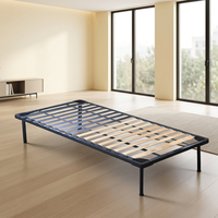Sommier réglable à structure équilibrée Queen avec lattes en bois séparées, base de lit ventilée pour prolonger la durée de vie du matelas
