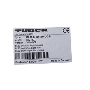 Módulo de entrada digital TURCK BL20-E-8DI-24VDC-P de 8 canales 24VDC fabricado en Alemania - Product Image 2