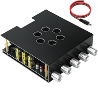 Daakro AS21HPA Mini 2.1 Kanal Amplifikatör Kartı 300W*2+600W Tepe Gücü Ev Ses Sistemi Geniş Voltaj Girişi 19-51V