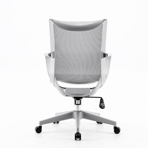 Silla ergonómica de oficina con asiento de malla de acero al por mayor, taburete para personal de oficina, silla de dibujo con ruedas - Product Image 3
