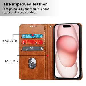 Funda abatible con monedero magnético, fundas de cuero PU para <span class=keywords><strong>iPhone</strong></span> 14 <span class=keywords><strong>12</strong></span> 13, tarjetero, funda para teléfono móvil para <span class=keywords><strong>iPhone</strong></span> 15 Plus 16 Pro Max - Product Image 2