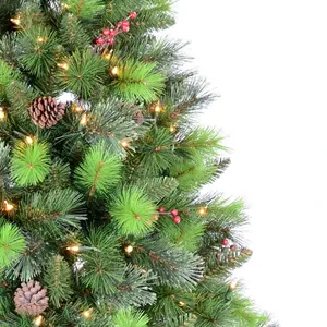 2023 Pe aiguilles de pin dur arbre de noël arbre de noël artificiel décoration de fête délicate arbre de noël articulé - Product Image 5