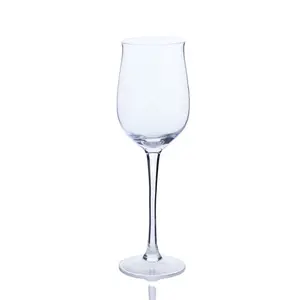 Mund geblasen Klare Kristall weingläser Benutzer definierte lange Stiel Tulpe Rotwein glas Klassischer Glas becher