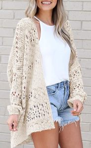 Cárdigan de Mohair Tejido a Crochet para Mujer, Estilo Kimono, Color Sólido, Talla Grande, Primavera, Frente Abierto, Forro de Lana - Product Image 2