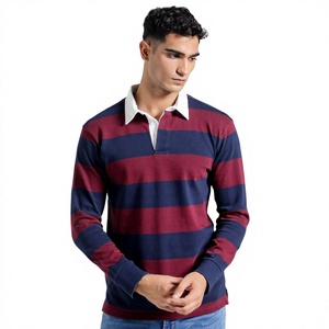 Men's Striped Long Sleeve Casual <b>Shirt</b> Button Down Collar Full Sleeve 100% Cotton Autumn Wear Anti-Pilling Knitted Fabric - Product Image 1