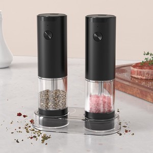 Tek elle kullanım elektrikli karabiber değirmeni ve tuz değirmen seti uygun yerçekimi sensörü mutfak temel - Product Image 6