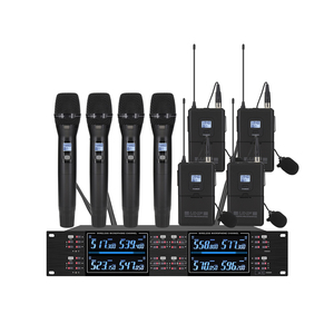 Erzhen UHF 8 Microphone Tai nghe không dây Microphone hệ thống được trang bị với 1/4 và XLR Rack receivers - Product Image 2