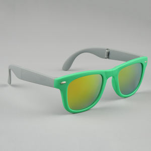 Gafas de sol plegables de bolsillo compacto con protección UV400 2024, logotipo personalizado, sombrillas de verano Unisex, negro, verde, amarillo, rojo y azul - Product Image 2