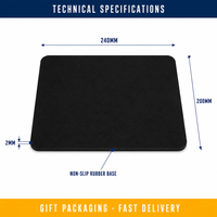 Stok Grosir Mousepad Hitam Custom Logo Tanpa Cetak, Jahit atau Tanpa Jahit, Hadiah Murah