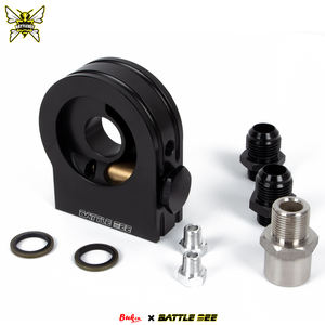 Nouvel adaptateur universel en aluminium pour <span class=keywords><strong>thermostat</strong></span> de refroidisseur d'huile moteur, raccord de connexion 80MM AN8/AN10 pour système de refroidissement BATTLEBEE - Product Image 6