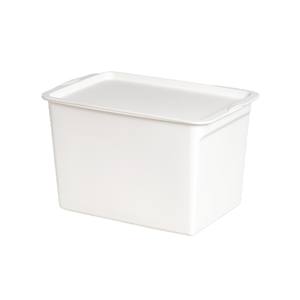 Cajas de Almacenamiento de Plástico Rectangulares de Color Sólido con Tapa para Organizar Ropa, Juguetes y Snacks en el Hogar y Armario, Diseño Apilable en 3 Tamaños - Product Image 2