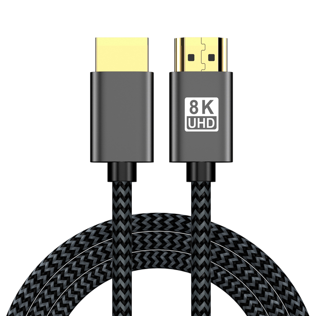 8K 60Hz 4K 120Hz Gold Plated HDMI 2.1 Cable 48Gbps 3D HDR EARC VRR Male to Male HDTV Gaming Monitor Projector HDMI Wire 1M 2M 3M