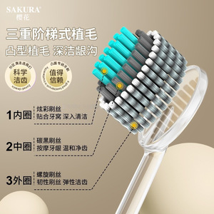 Sakura Soft Bristle <b>Toothbrush</b> Spiral Olive <b>Head</b> Adult Manual Home Use - Product Image 4
