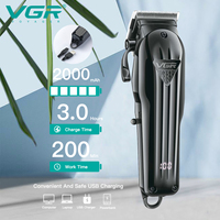 VGR V-282 Tondeuse Professionnelle à Cheveux Électrique Sans Fil, Rechargeable USB, pour Barbiers et Salons, Meilleure Vente pour Hommes