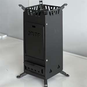 เตาบาร์บีคิวพับได้แบบพกพา, เตาให้ความร้อนด้วยฟืนพร้อมหน้าต่างสังเกตการณ์, เตาให้ความร้อนแบบรวมสำหรับการตั้งแคมป์, ร็อคเก็ต - Product Image 5