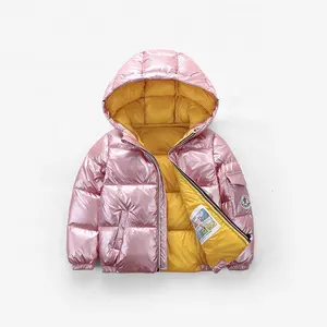 Manteau d'hiver pour bébé garçon et fille, vêtement léger, 7 couleurs, doudoune à capuche, vente en gros,